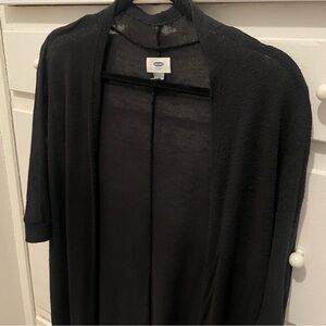Old Navy lightweight black semi-sheet short sleeved cardigan